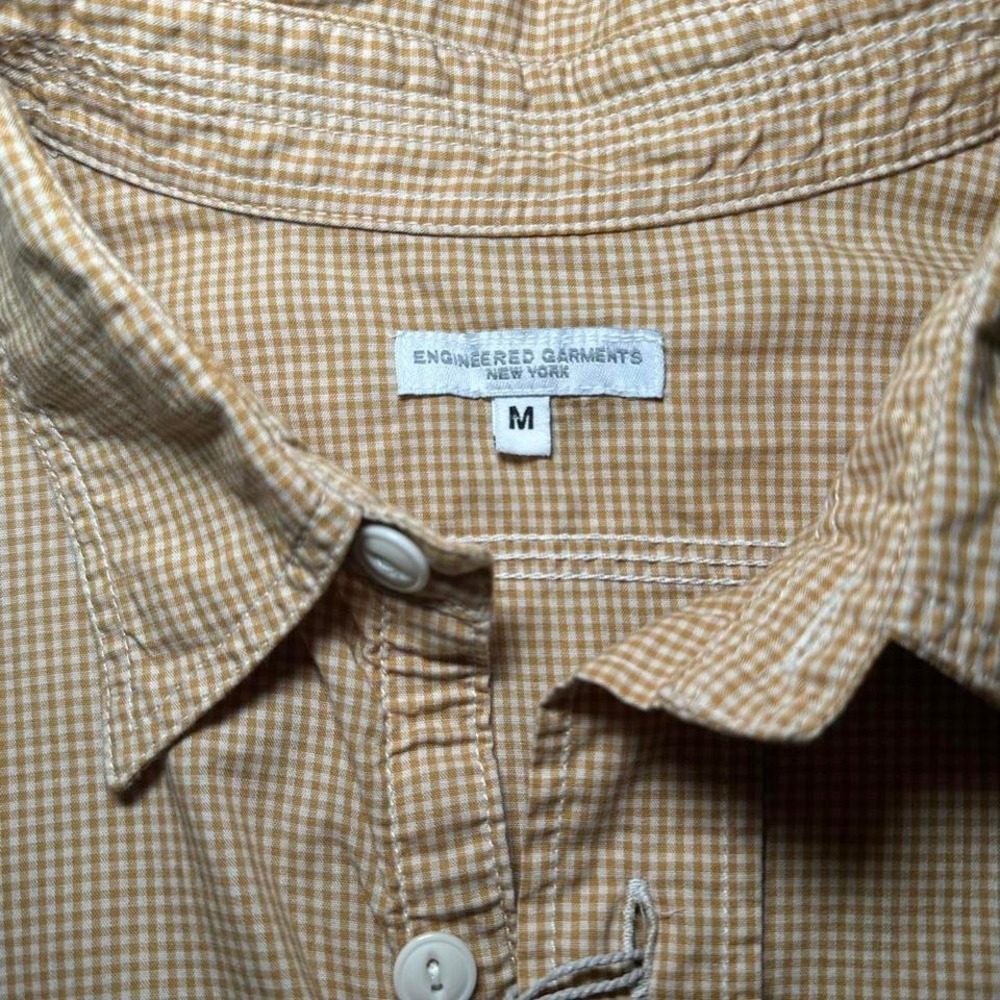 Engineered Garments Gingham Work Shirt – Mustard (M) - Picture 2 of 4